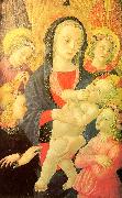 Castello Nativity, Master of the The Virgin Child Surrounded by Four Angels oil painting